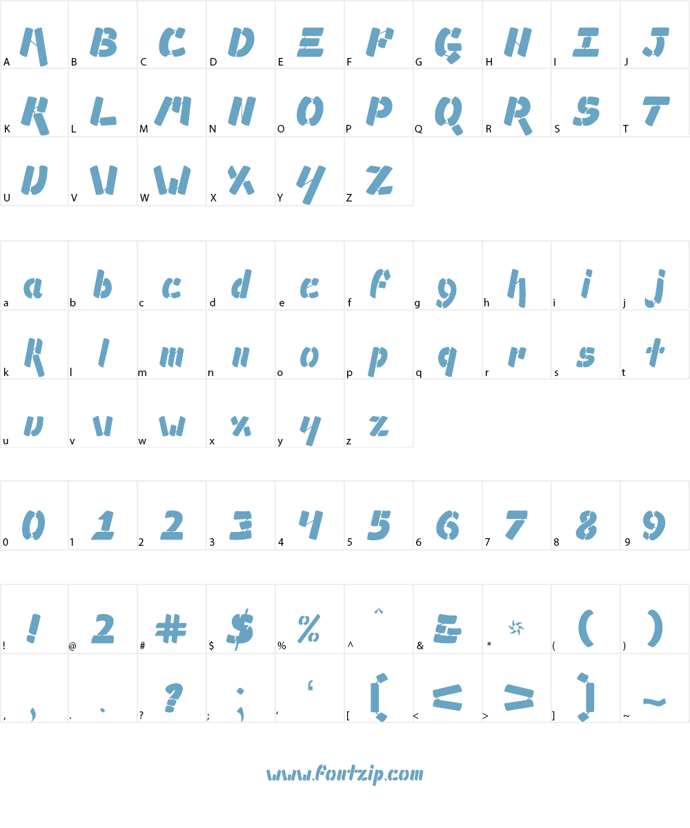 Ampad Solid Font Character